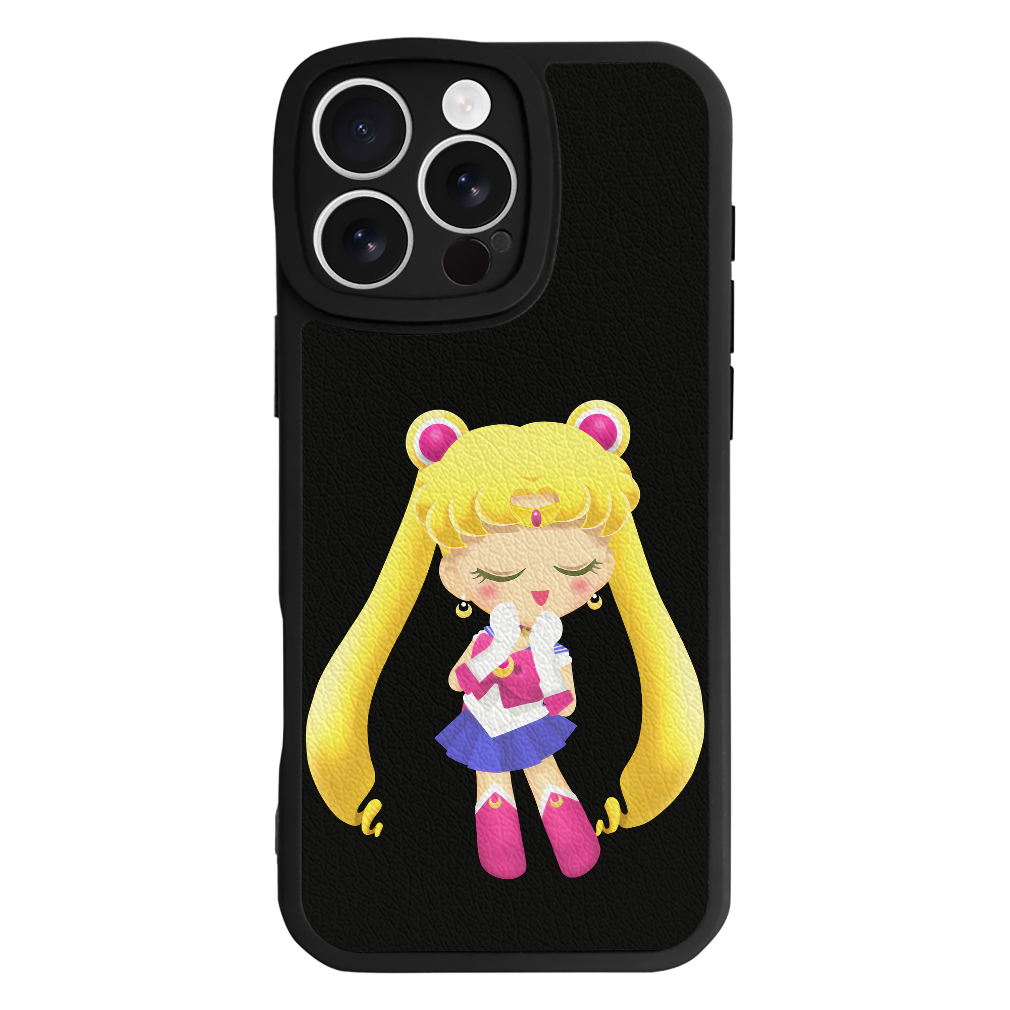 （画像用） 美少女戦士セーラームーン 月野 うさぎ つきの うさぎ Sailor Moon Tsukino Usagi 【iPhone 16シリーズ対応】シリコンスマホケース（レザー調） 材質：シリコン